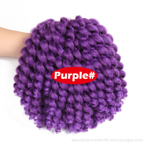 6inch 8inch Wand Curl Crochet Braids Jamaican Bounce Synthetic Crochet Hair Extension for Black Women